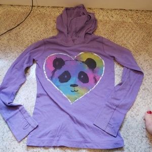 Girls hooded fashion tee shirt